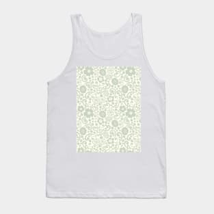 swedish kurbits Scandinavian folkart dala horse traditional vintage rosemaling sage green Tank Top